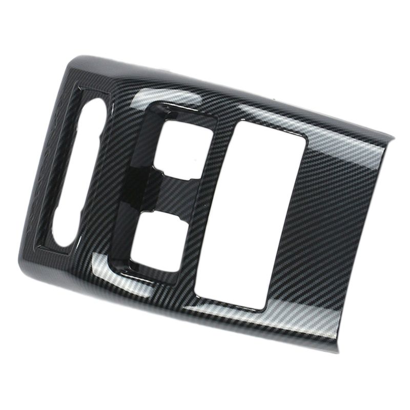 for Ford Explorer U625 2020 Car Accessories Carbon Fiber Texture Rear Air Conditioning Vent Frame ABS Decoration Trim