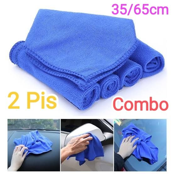 Micro Fiber Bike/Car/Home Cleaning Towel Single Layer Big Size - 2 Pis