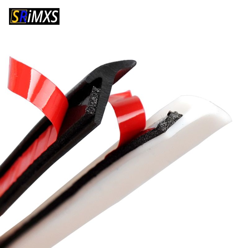 Universal Car Rubber Sealing Strip Small Slanted T-Type Auto Sealant Weatherstrip For Lip Bumper Car Fender Flare Arch Trim