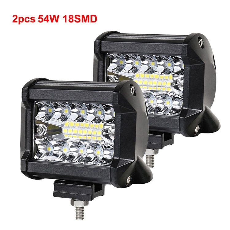 NLpear 12V 24V LED Offroad St Flood Combo LED Light /Work Light for Truck Car SUV 44x4 Boat ATV ra LED Headlights-2pc 120W led