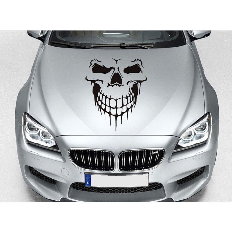 New skull sticker Side door ghost car sticker Reflective car sticker Hood car sticker
