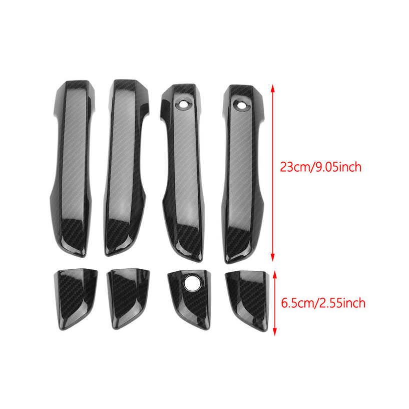 8Pcs Carbon Fiber Texture Door Outside Handle Cover For Honda Civic 2016-2018