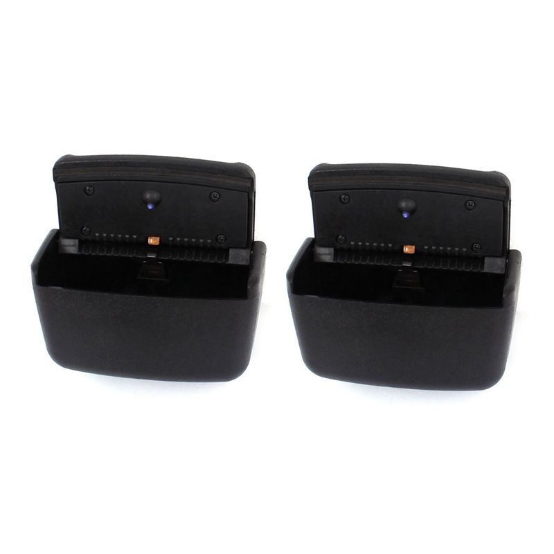 XHHDQES 2X Car Black Plastic Rectangular Blue LED Ashtray Holder
