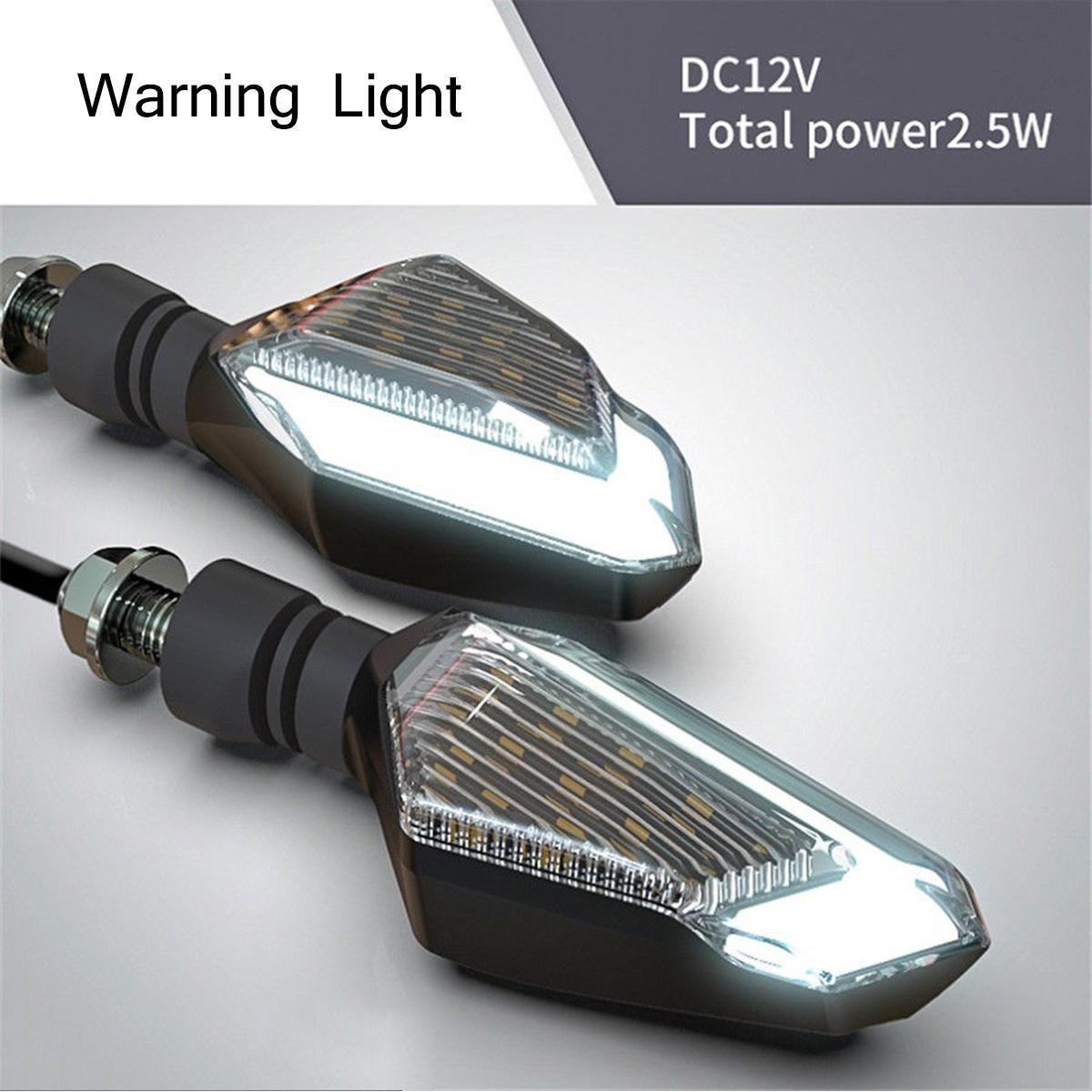 DC12V Motorcycle LED Turn Signal Lights Running Daytime Light Brightness DRL --- White / Blue / Orange