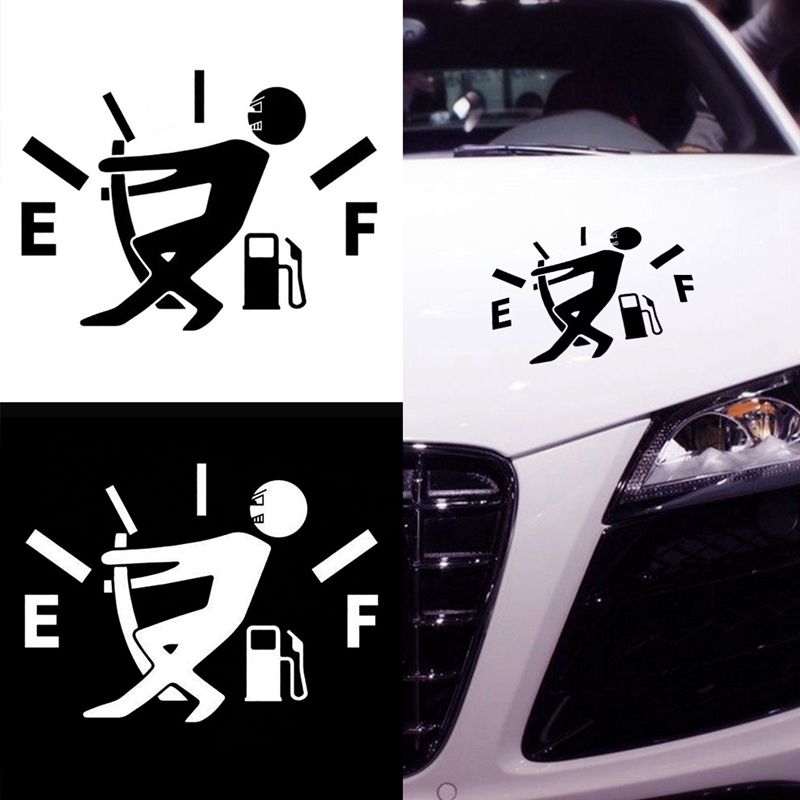 Black oil is not enough Oil is empty Reflective car stickers