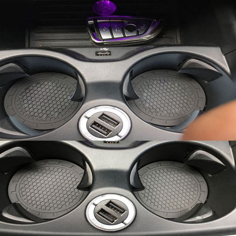 Car Anti-Skid Cup Holder Coaster Set Universal Waterproof Interior Accessories Water Coaster All Models