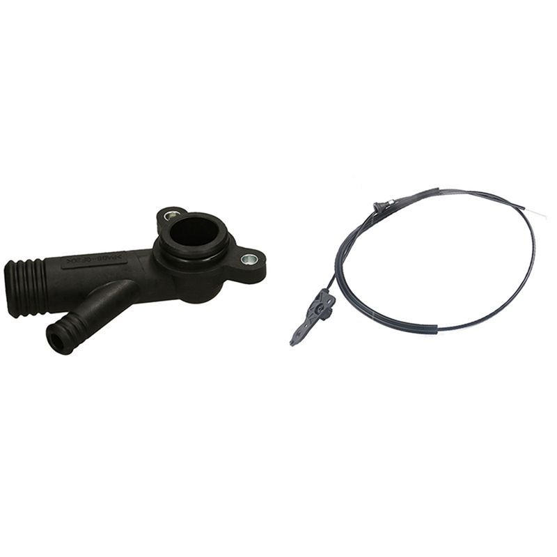 11531739208 Coolant Flange / Pipe Fits for BMW 316 E36 1.9 98 to 00 & Bonnet Hood Release Cable Rod for BMW 3 Series E36