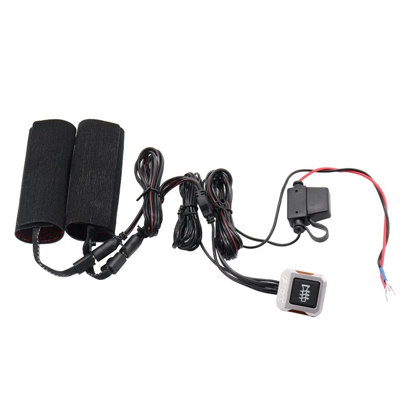 IZTOSS Universal Motorcycle ATV 12V Heated Grips Warmer Pad Kits Grip Handlebar Heater with Switch for Handlebar 30-36mm
