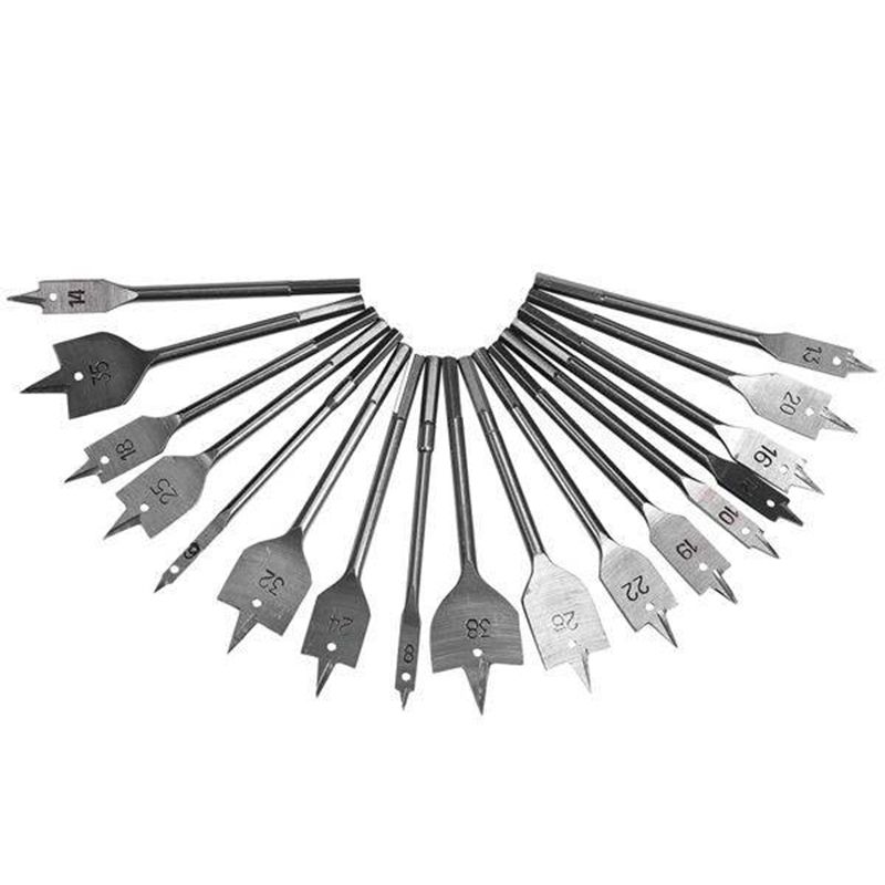 17 Pieces of 6-38mm Woodworking Tool Flat Drill Bit Flat Shovel Drill Bit Woodworking Tool Flat Drill Bit