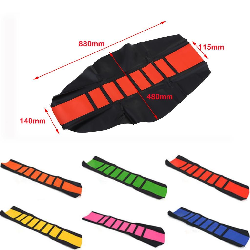 2xUniversal Gripper Soft Motorcycle Anti-Slip Seat Cover for Dirt Bike Pink