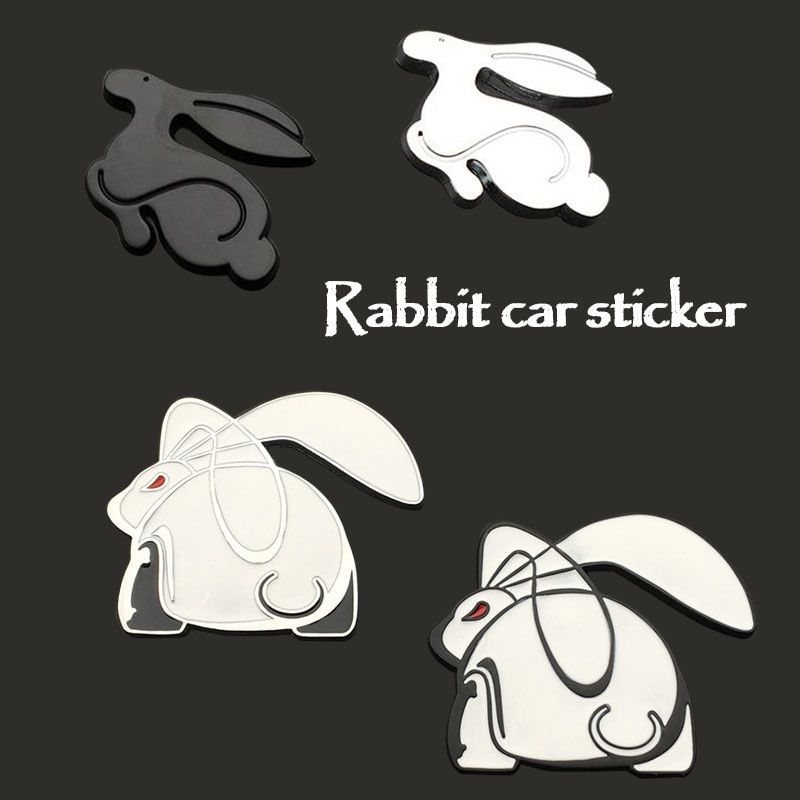 3D Metal Running Rabbit Emblem Car Sticker Rear Trunk Badge for VW Jetta Golf GTI Polo Universal Car Accessories Car Decoration