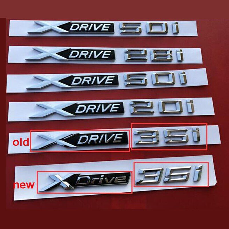 For BMW XDrive 18i 20i 25i 28i 30i 35i 40i 48i 50i Fender Emblem Badge X1 X3 X4 X5 X6 X7 Car Styling Discharging Sticker Old&New
