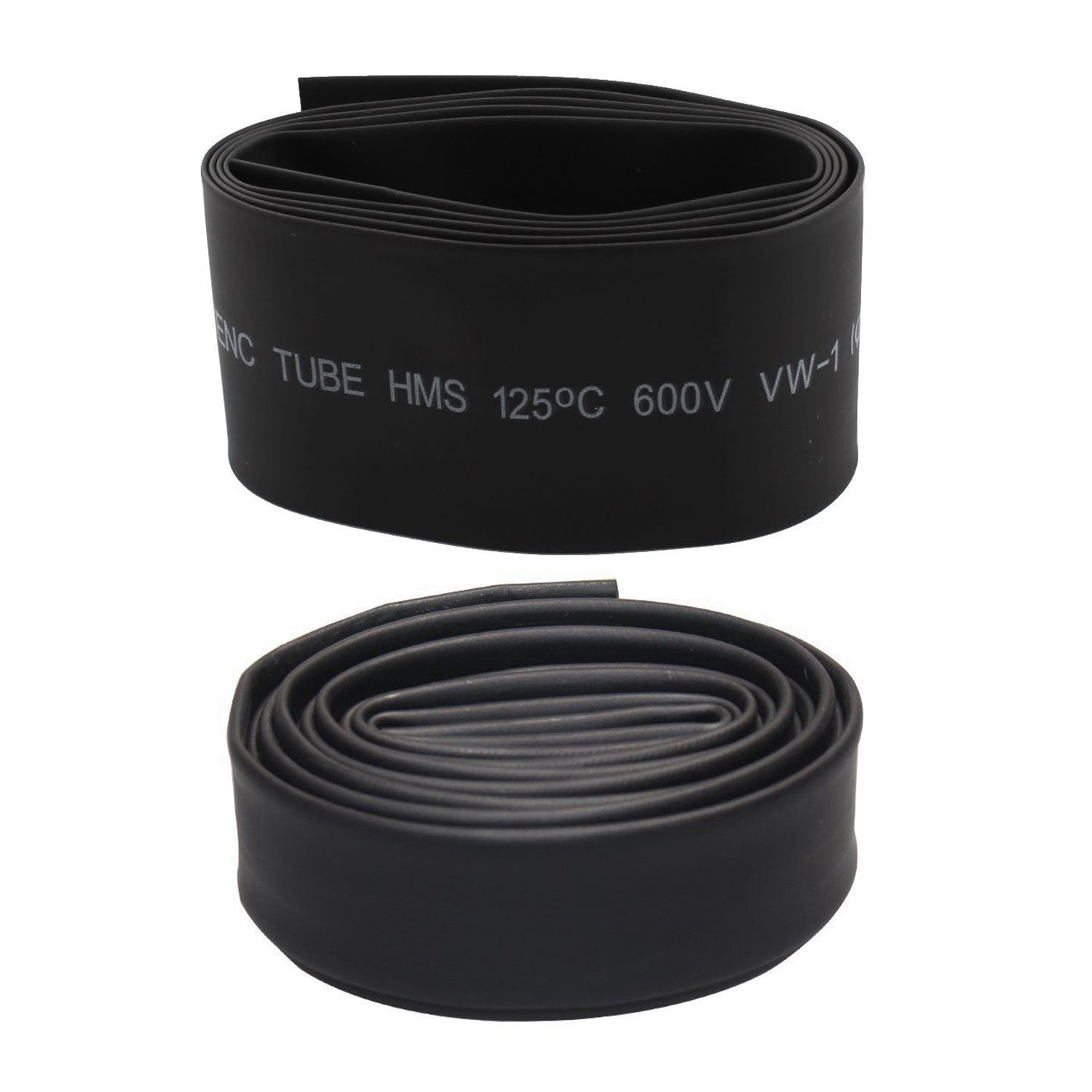 2x 30mm & 25MM 2:1 Black Polyolefin Insulation Heat Shrink Tubing 1M
