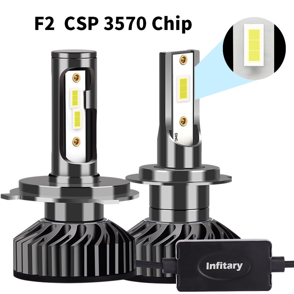 Infitary H4 Led Car Lights H7 Canbus H11 Headlamp Auto Fog ZES CLamp 6500K Motorcycle COB Headlight Bulb H1 22000LM CSP 1860-H7