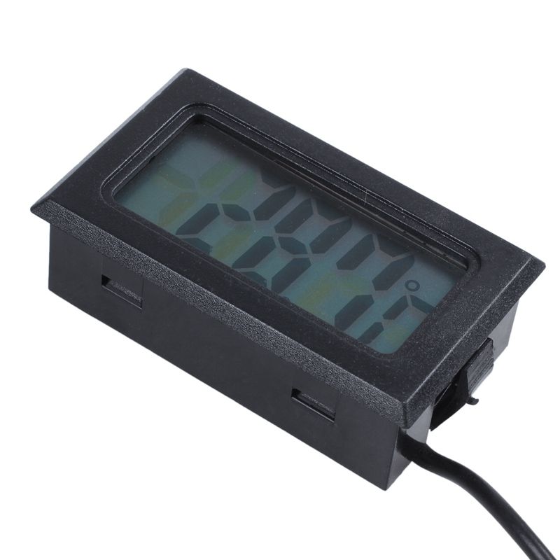 2 Pcs Digital Thermometer LCD Refrigerator Freezer Fridge Digital Thermometer - Black & White