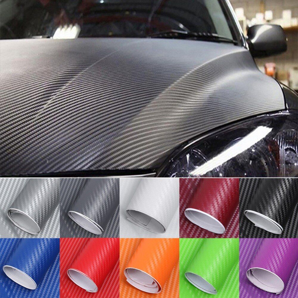 127*10 CM 3D Carbon Fiber Film Car Wrapping Foil Carbon Fiber Car Decoration Sticker Car Styling Accessries