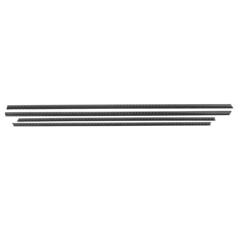 Car Interior Trim 4Pcs Door Panel Cover Strip Decor Carbon Fiber Fit for RAV4 2015‑2019