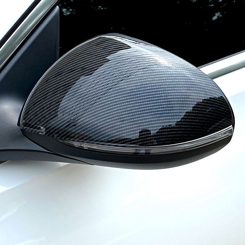 Carbon Fiber Side Rearview Mirror Cover Trim Side Wing Mirror Caps for Mercedes-Benz 2022 S-Class C-Class W206 W223