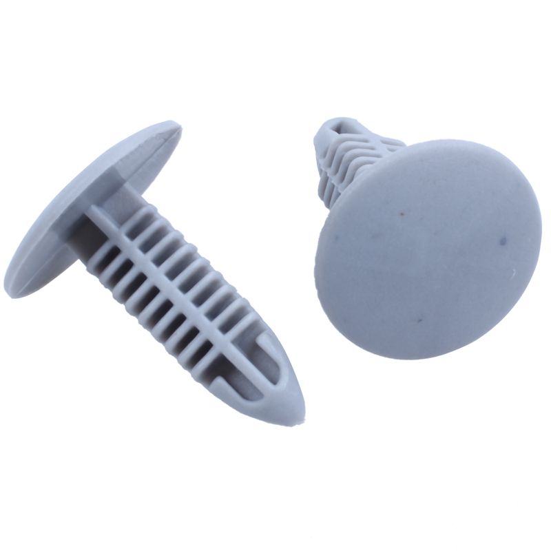 90 Piezas plastico Gris Parachoques Clips Para 6mm x 6.7mm Agujero