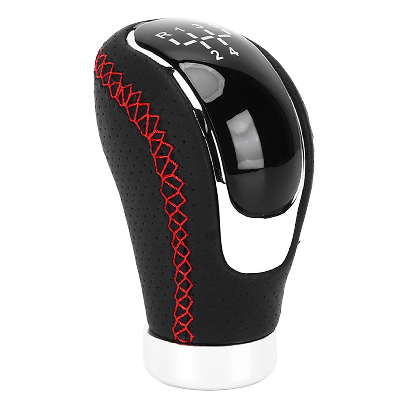 For Manual Gear Lever Knob Shifter Head 5/6 Speed Artificial Leather Red