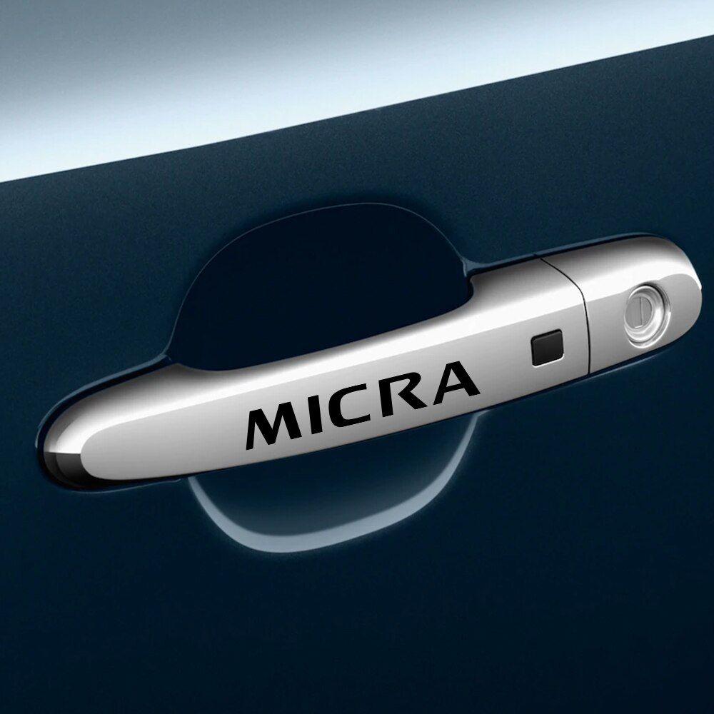 4PCS/Set Car Door Handle Sticker For Nissan Qashqai Juke Leaf Micra Sentra Patrol Maxima Murano Tiida Pulsar Altima Rogue Sylphy