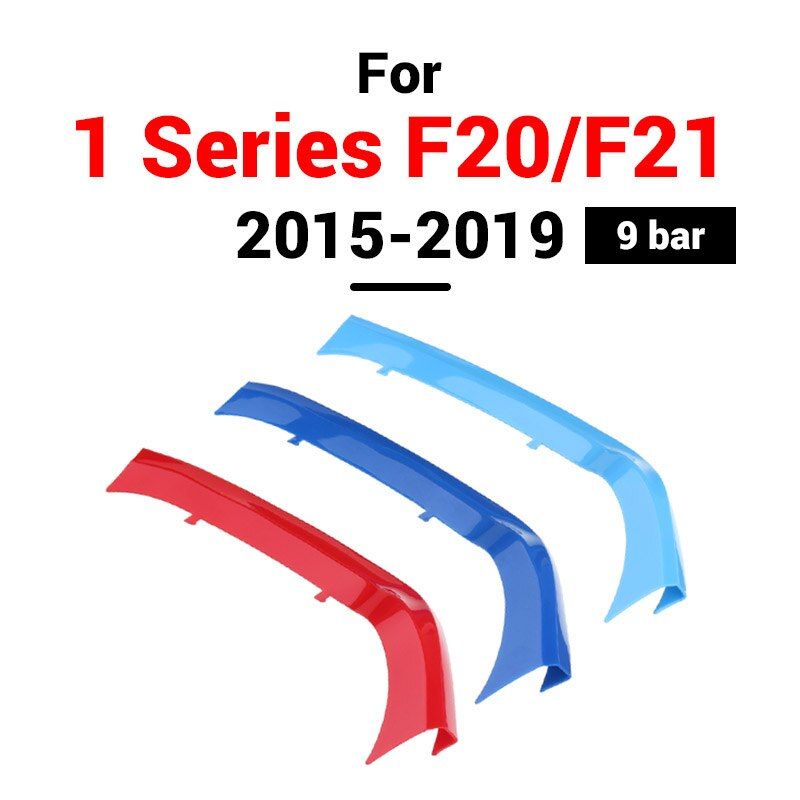 3Pcs Car Front Grill Sticker Cover Trim Strips For BMW 1 2 5 7 Series F20 F21 G30 G11 G12 F01 F30 F31 F22 F23