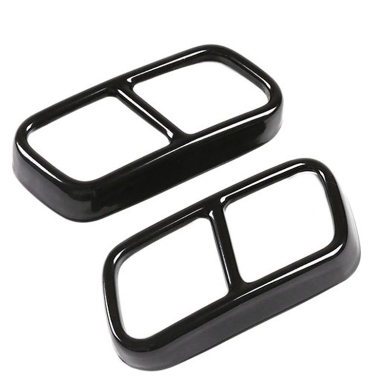 Car Exhaust Muffler Pipe Cover Trims Stainless Steel Exterior Parts For-BMW 7 Series F01 2009-2014