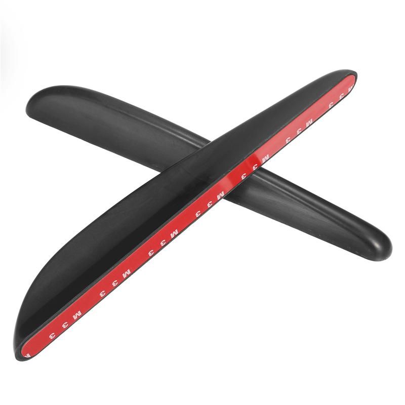 Auto parts 2x Car Bumper Protector Corner Guard Scratch Sticker Carbon Fiber Texture Rubber 32CM NEW