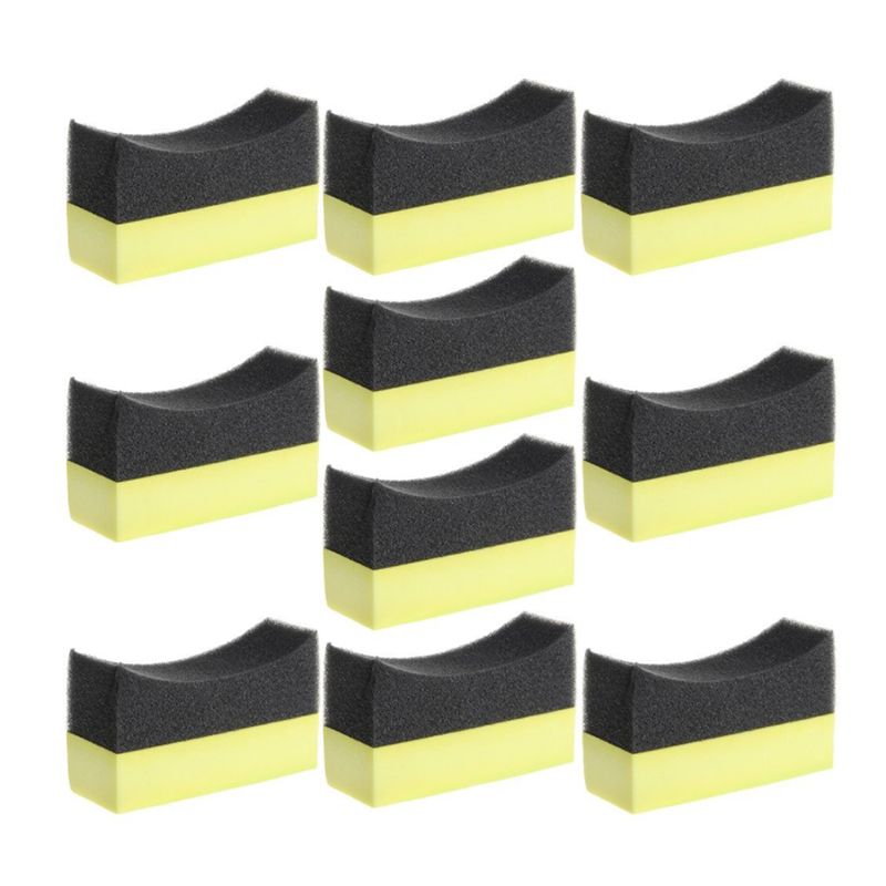 Practical Product 10pcs U-Shape Auto Tyre Car Tire Wheels Truck Brush Paint Care Wash Cleaning Wax Polishing Sponge Washer Wipe