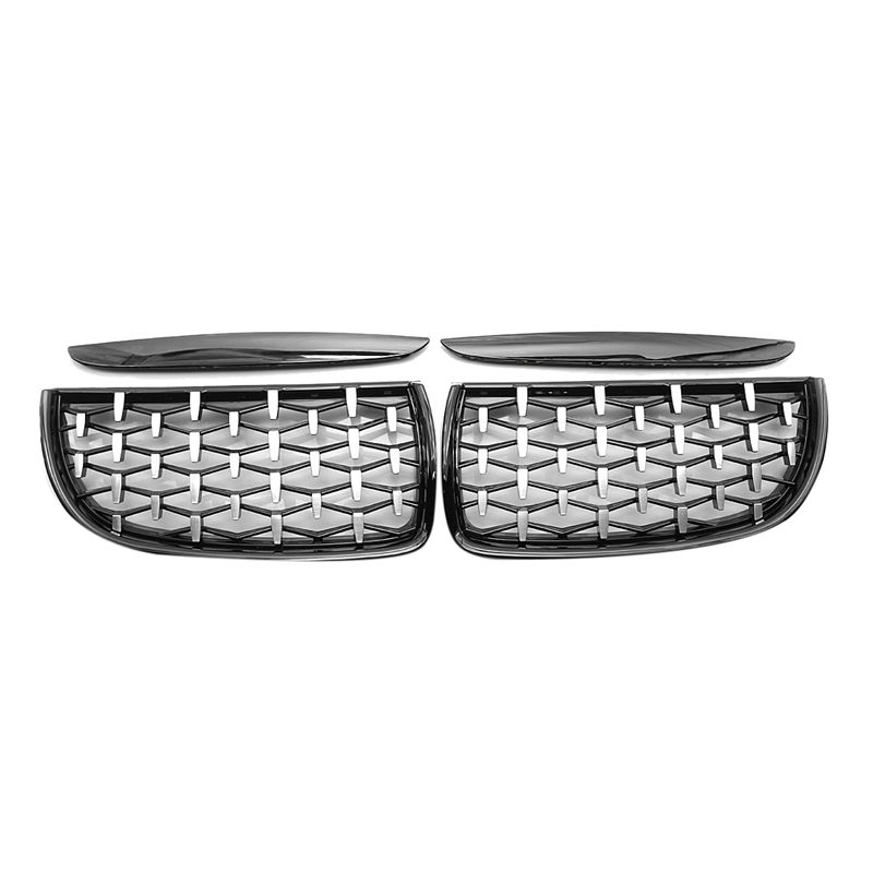 Car Front Kidney Grill Diamond Meteor Grill For-BMW 3 Series Sedan E90 E91 2005-2008