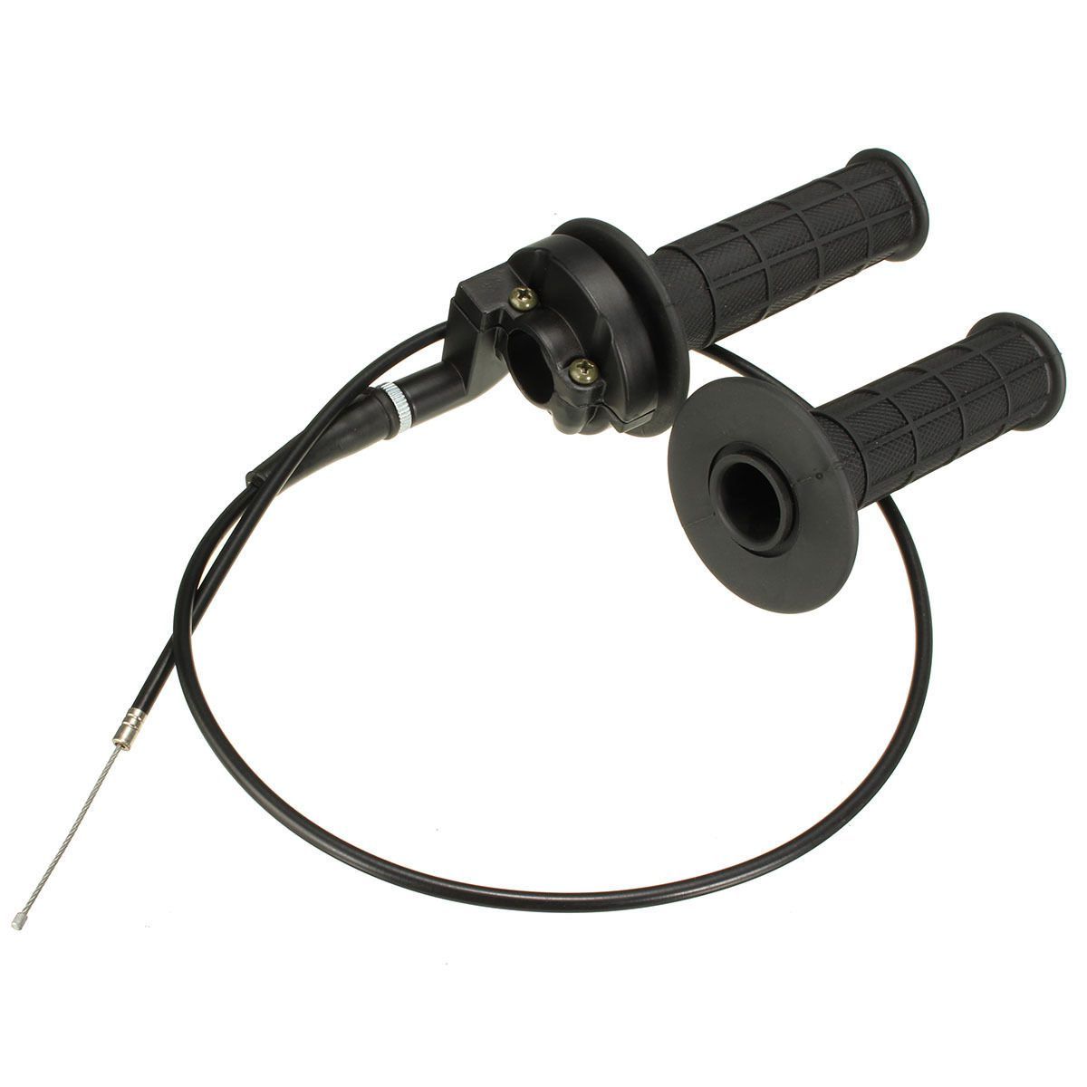 22mm Twist Throttle Hand Grip & Cable For ATV Quad Pit Dirt Bike 50 to 190 cc , Hand grips with cable - Black