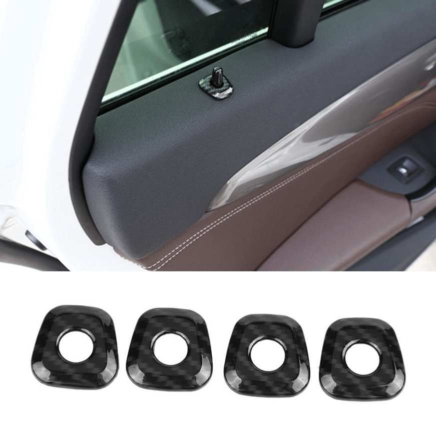 4pcs Car Carbon Fiber Door Lock Cover Trim for X1 16-19