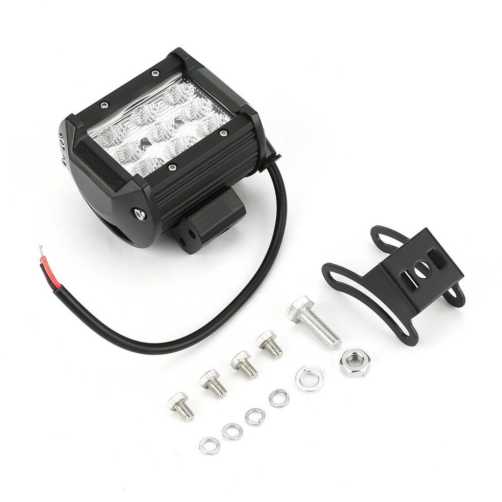 27W Car LED Headlight Cylindrical Shape Working Light Lamp with 9pcs*3W LEDs - Black spot light