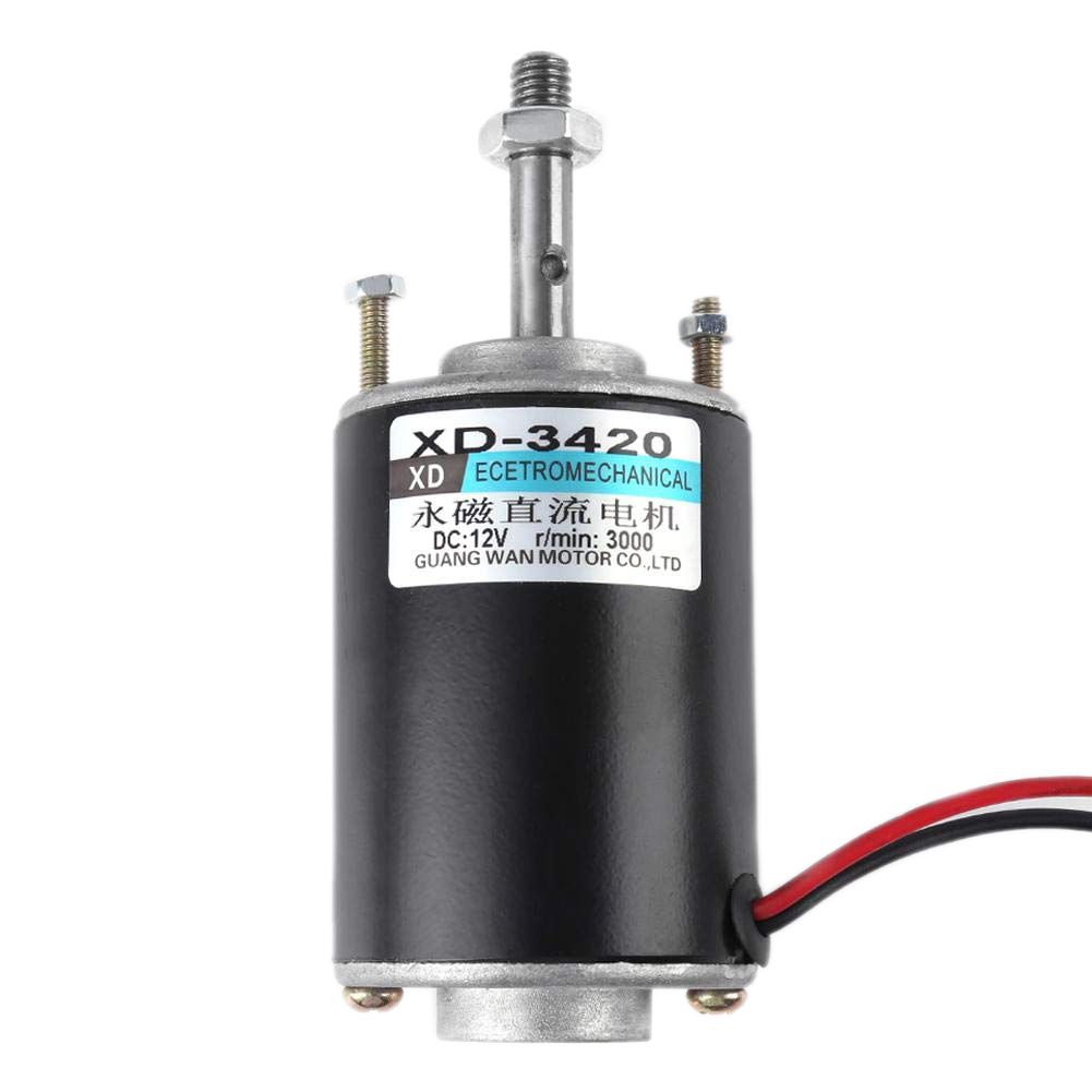 Xd-3420 30W Speed Cw/Ccw Permanent Magnet Dc Motor For Diy Generator(Dc 12V 3000Rpm) - Black
