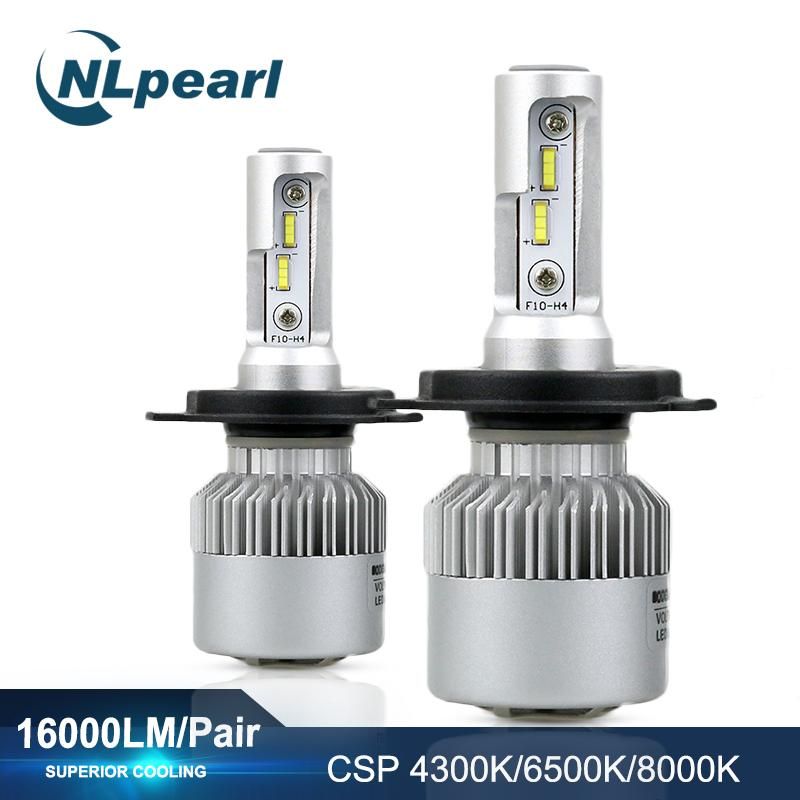 NLpearl 16000lm/pair 72W Led H7 Headlight Bulbs 4300K 6500K 8000K H7 H4 LED Bulb H8 H11 HB3/9005 HB4/9006 H1 H3 9012 Car Light