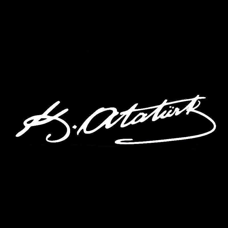 DONYUMMYJO 7.5*25cm Turkey Mustafa Kemal Ataturk signature car sticker funny motorcycle stickers EY-063