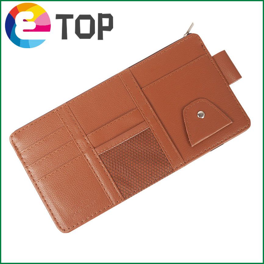 Light Barrier Car Sun Visor Organizer Storage Clip Sunshade Storage Bag With Zipper Car Interior Accessories Sunglasses Pen Bag