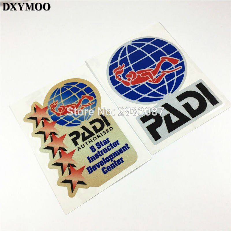 3 Sizes Reflective Car Sticker SCUBE DIVE Fish Tank Vinyl Tape for 5 Star PADI