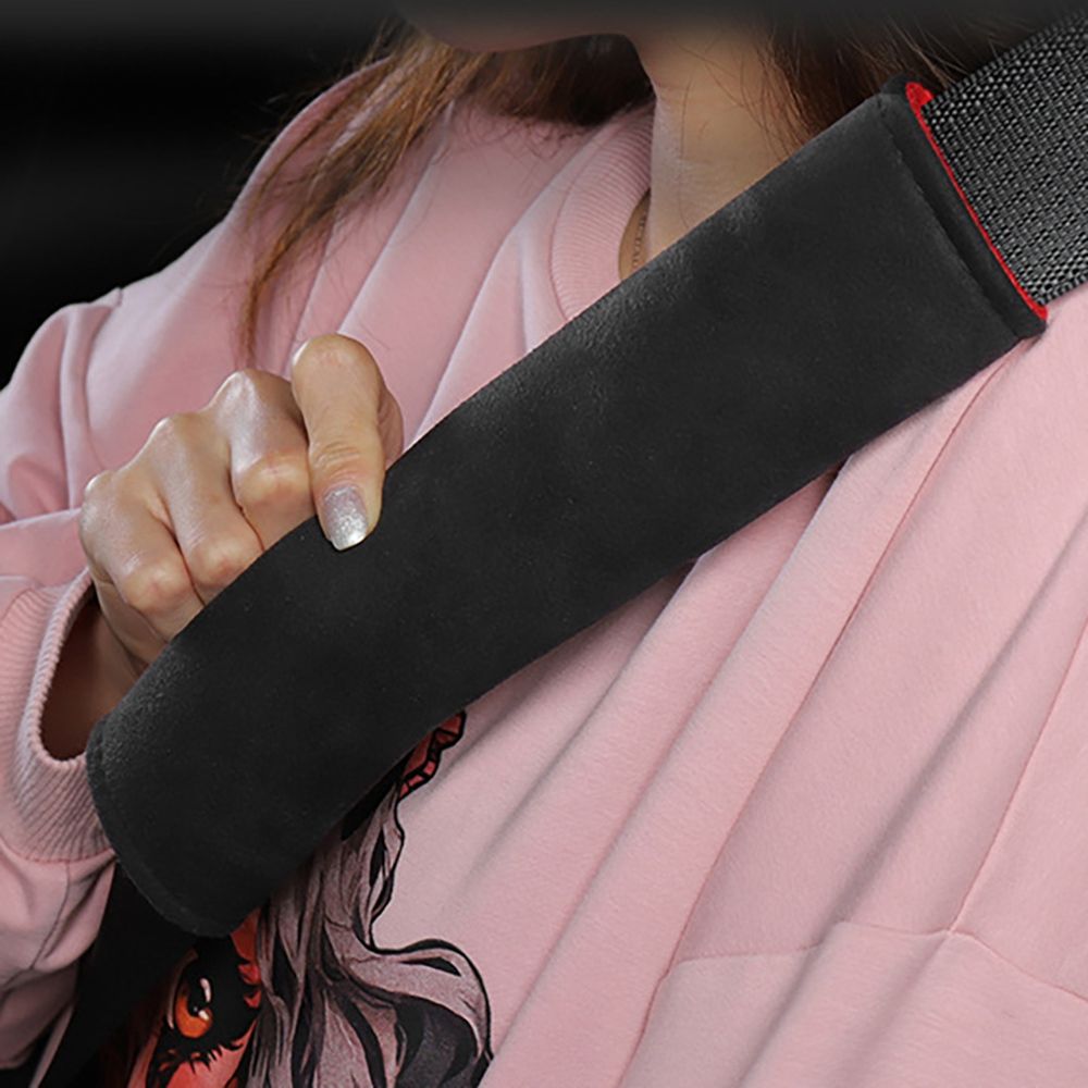 Car Seat Belt Cover for Tesla Model 3 S X Y Shoulder Sefety Leather Cover Child Protection Pads Belts Case Black