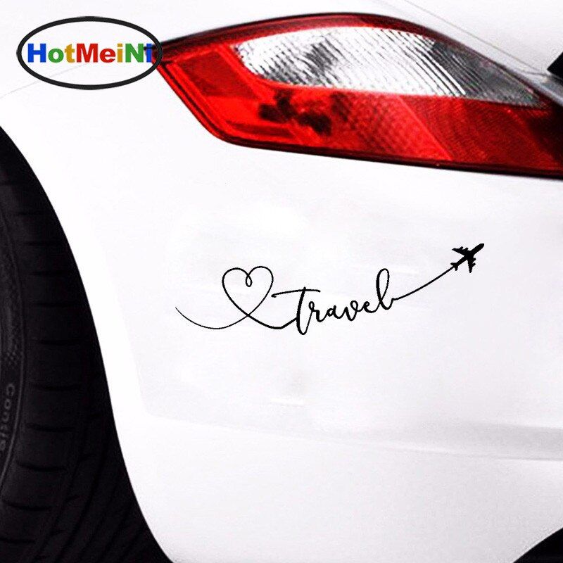 HotMeiNi Car Styling Cartoon Interesting Love Travel Aeroplane Delicate Vinyl Car Sticker Decal Special Pattern 17cm*5cm
