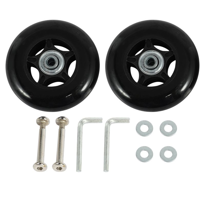 2 Luggage Suitcase Replacement Wheels OD 80mm