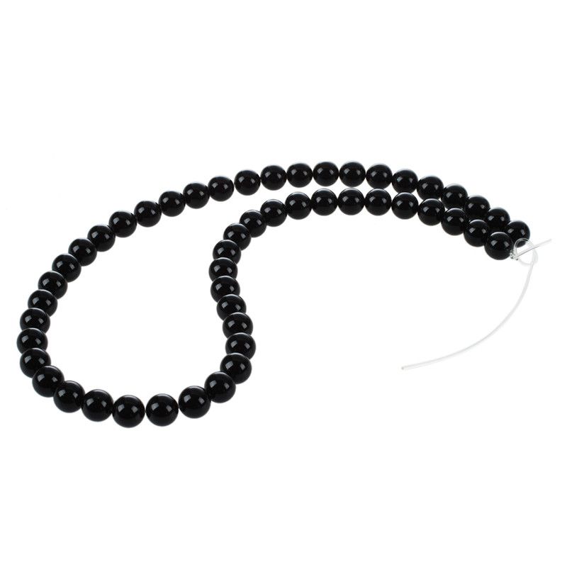 8mm Round Black Onyx Precious Loose Beads of Semi