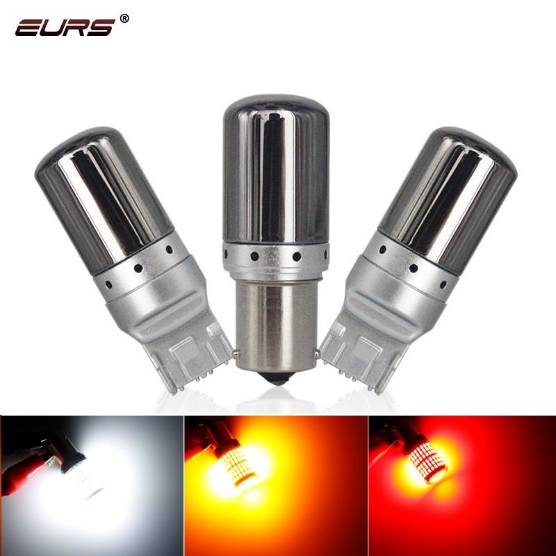 1pcs S25 Canbus 1156 BA15S P21W BAU15S PY21W T20 7440 W21W LED Bulbs 3014 144smd Error Free Turn  Lights Blamp 12V-1156 BA15S P21W