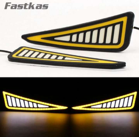 Car or Motorcycle Body Indicator Styling LED Flexible Running Light Turning Signal Light Waterproof Universal DRL 2pcs