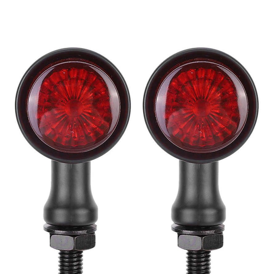 1 Pair Retro Turn Signal Light LED Indicator Lamp Yellow light Fit for Yamaha
