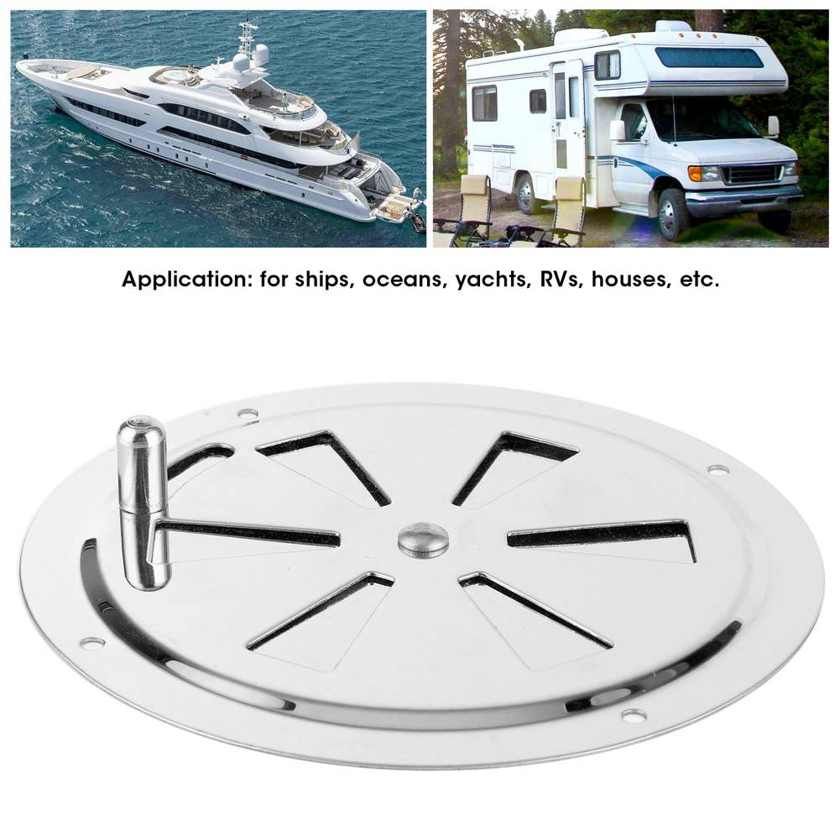 5in Boat Vent Cover Round Butterfly Grill Ventilator Stainless Steel Outlet Plate for Yatch RV