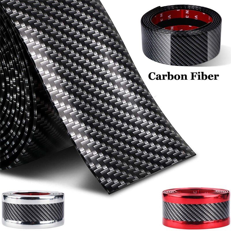 Car Door Edges Guard Protector Stickers Black Carbon Fiber Anti Scratch Sill Plate Protective Film Trim Bumper Strip Car Styling