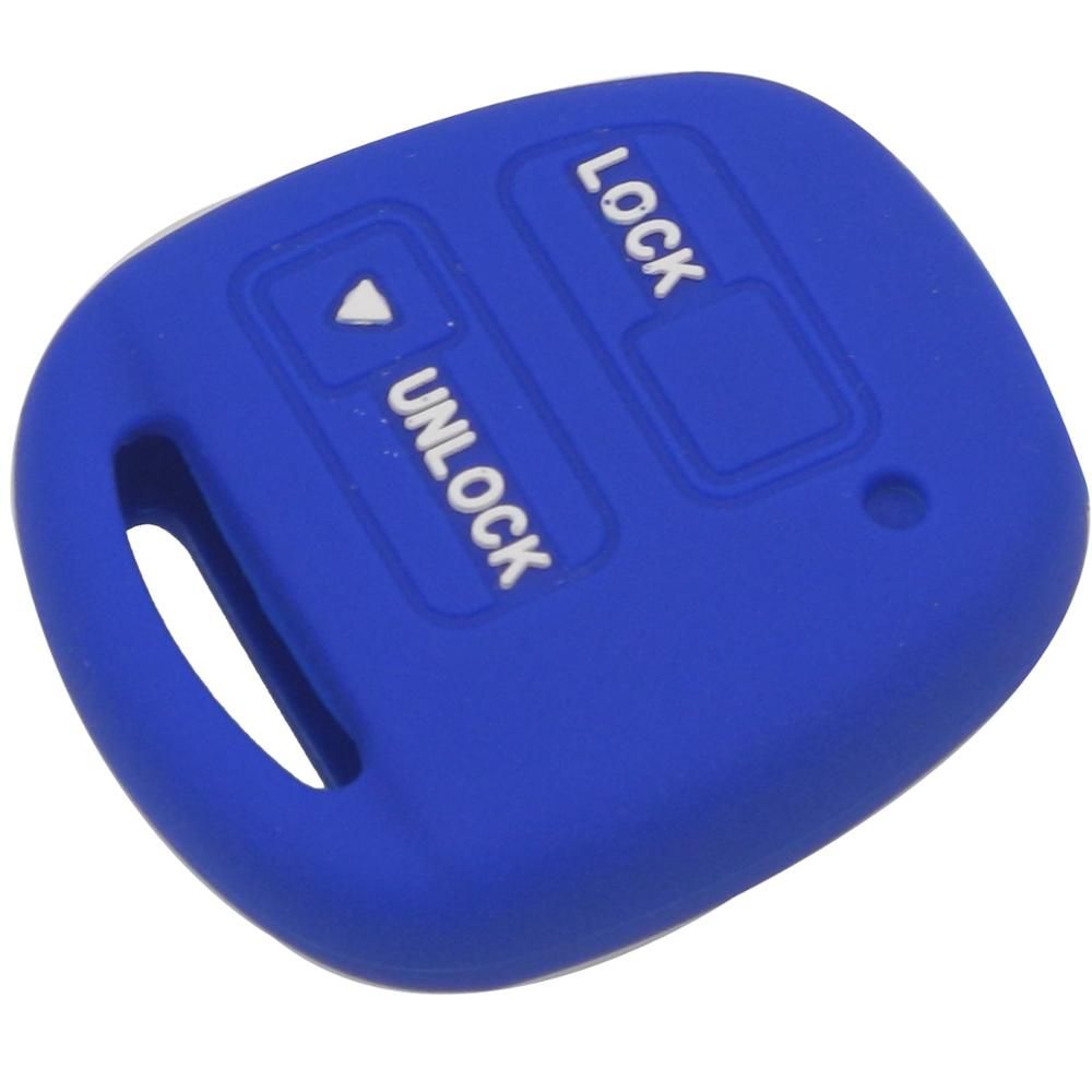 jingyuqin 10X 2 Buttons Silicone Car Key Fob Case Cover Skin For Toyota 4Runner Corolla RAV4 Camry Lexus RX LS GX SC