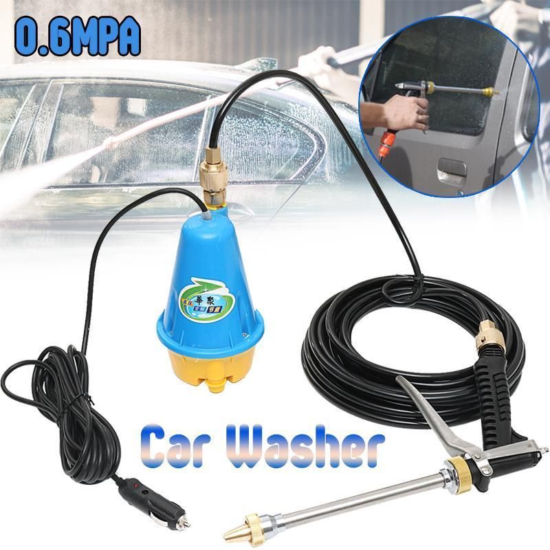 Professional DC 12V 80W Car Pressure Washer 7M Spray Range 0.6MPA Multifunction