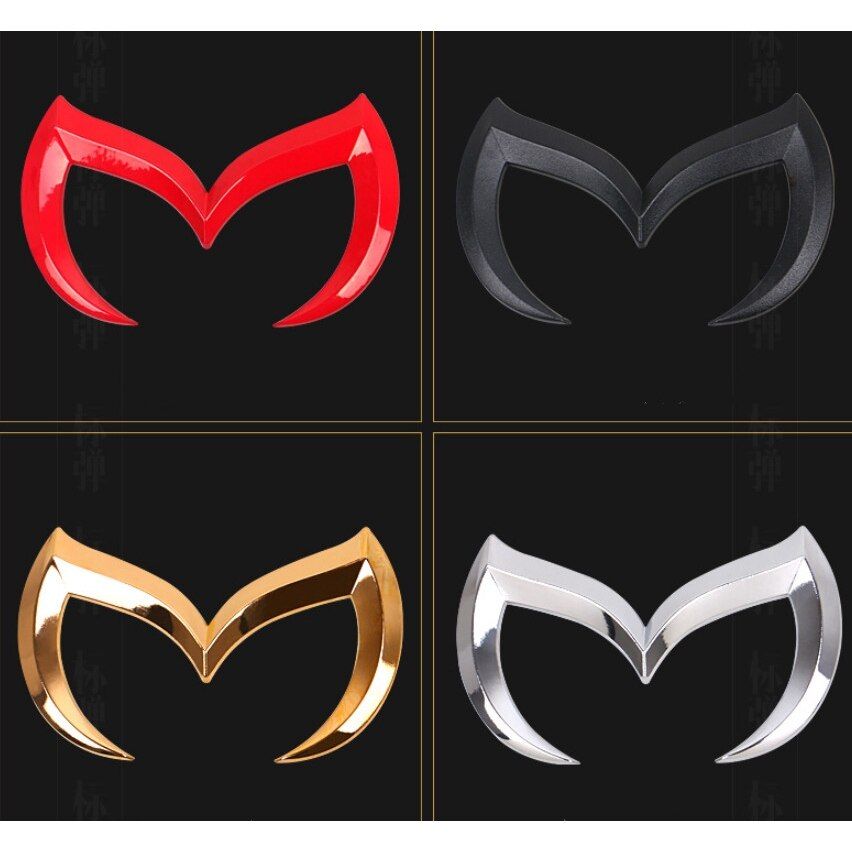 Zlord 1PC 3D Metal Bat Batman M Logo Emblem Car Front Rear Badge Sticker Decal for Mazda 3 5 6 Car Styling Accessories